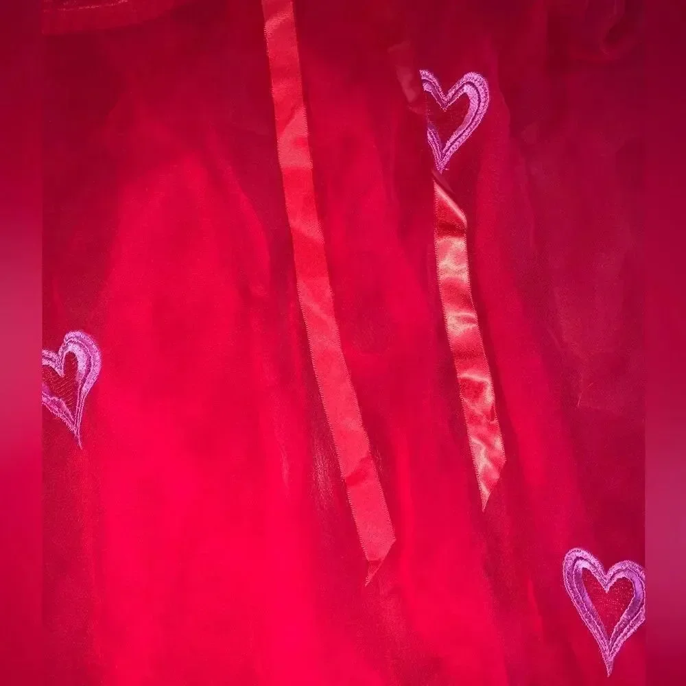 Vintage y2k early 2000s Deadstock heart embroidered lingerie set - Picture 6 of 6